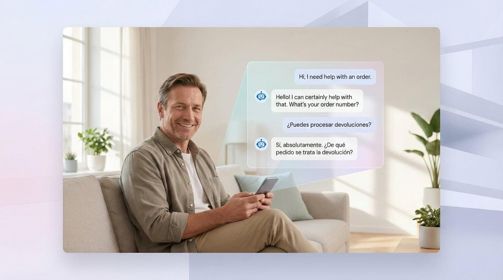 Sinch Chatlayer conversational AI bot automating customer self-service